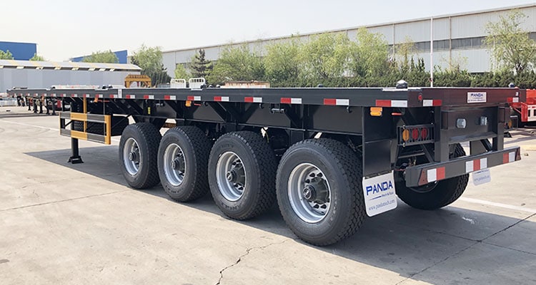 4 axle flatbed truck trailer