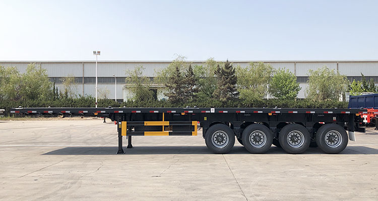 4 axle flatbed truck trailer