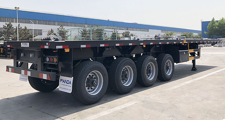 4 axle flatbed truck trailer