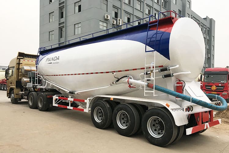 3 axles 45 cubic meters v-type cement tanker