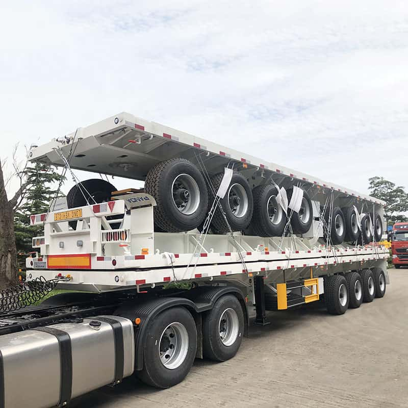 4 Axle Flatbed Tractor Trailer Ready Will Sent to Congo