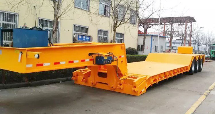 3 axle detachable low bed trailer