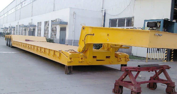 3 axle detachable low bed trailer